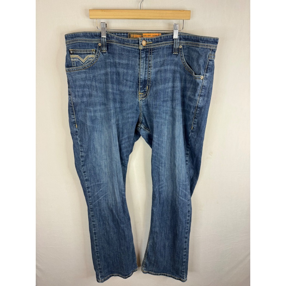 Rock and Roll Denim Mens Double Barrel Stackable Relaxed Boot Jeans 44x32 Blue